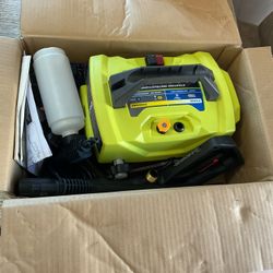 Ryobi 1800 psi electric pressure washer with gun holes and nozzle