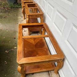 Four pc table ends and coffee table