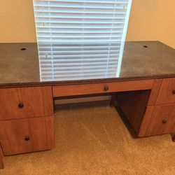 Marble Office Desk 65 inches long 29 inches wide pick up only