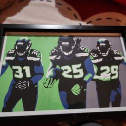 11 By 17 Seahawks Picture  Framed