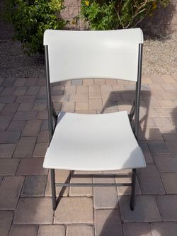Lifetime plastic and metal folding chairs!