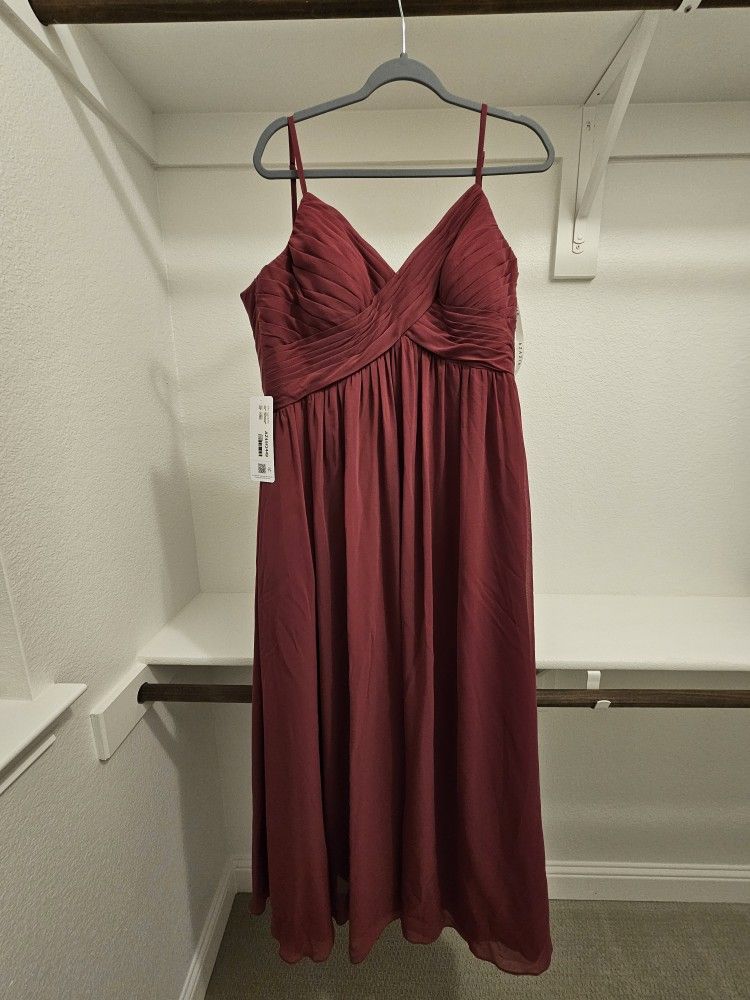 Azazie Shannon dress, mulberry color - NEW