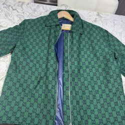 GG Wool & Nylon Jacket Men's
