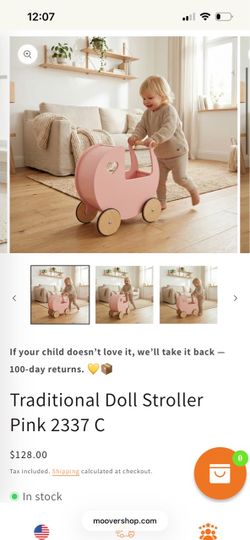 Pink doll stroller/baby walker