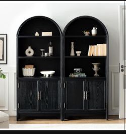 Set of 2 Arched Storage Cabinet