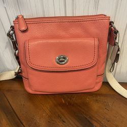 Coach Crossbody Purse Coral Small 