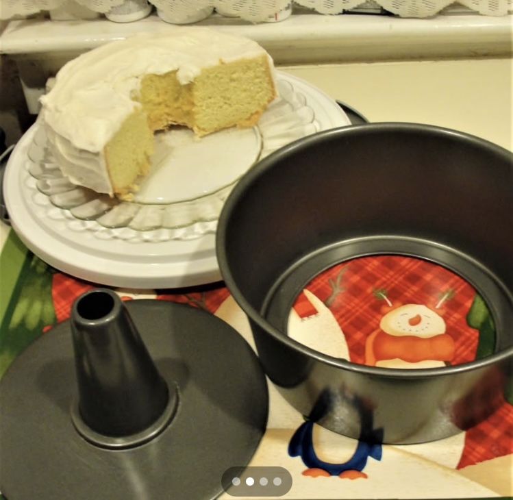 Heavy Duty 2 piece 10" Tube Angel Food Cake Baking Pan .. 4.25 x 9.75. Good condition.