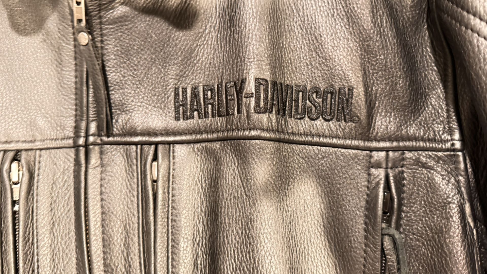 Heavy Harley Davidson Leather Jacket 