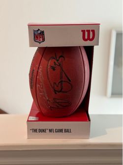 Druski and Reggie Bush Autographed football