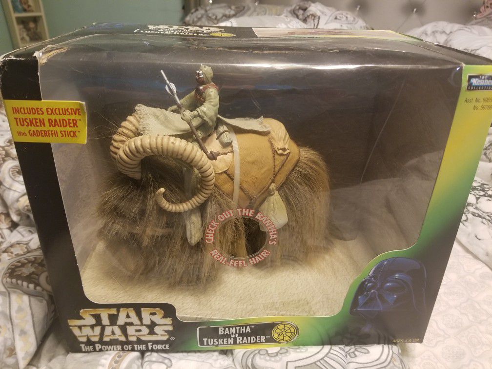 New Vintage 1998 Kenner Star Wars The Power of the Force BANTHA & TUSKEN RAIDER Action Figure toy