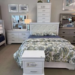 New Bedroom Set White Financing Available $54 Down payment 