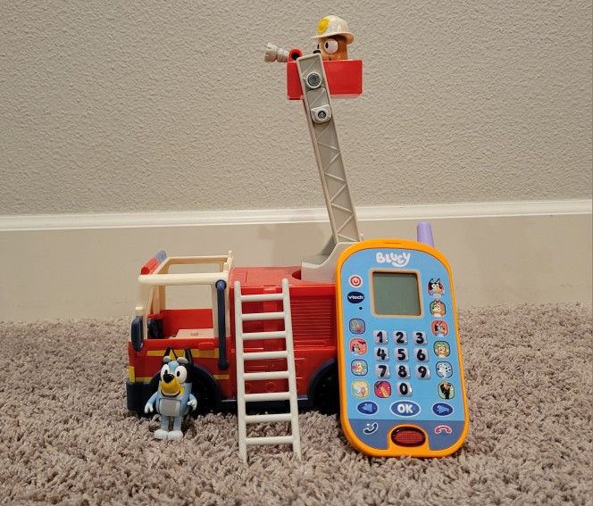 Bluey Firetruck And Phone