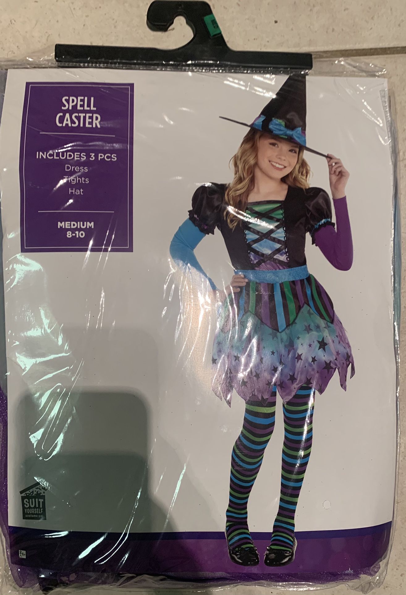 Girls spell Caster Witch Costume-medium