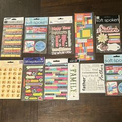 Scrapbooking Words, Stickers, $3 Total