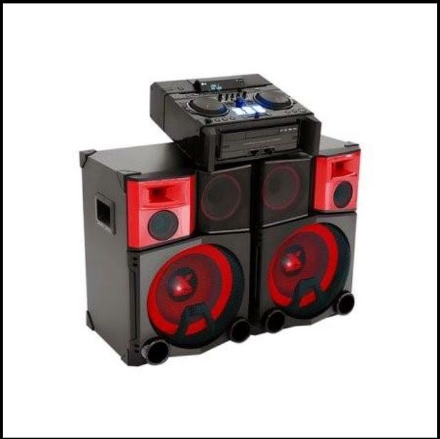 LG CM9950 4400W Hi-Fi Shelf System with DJ Pro-Bluetooth - 2 wireless microphones and table