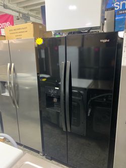 Black Refrigerator Side by side - Best Deal! With 1 Year  Warranty!