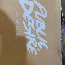 Public Desire Poison Silver Foil Boots