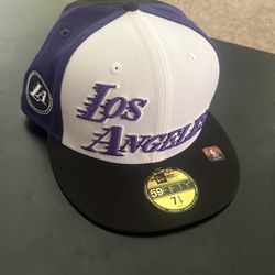 Lakers Fitted Hat Brand New With Tags Size 7 5/8