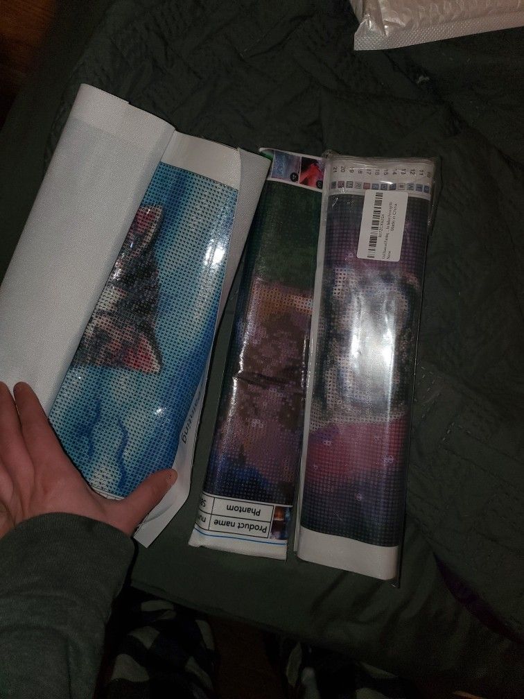 3 Diamond Paintings Cat Owl And Scenery