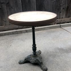Vintage 20th Century Marble Top Bistro Table