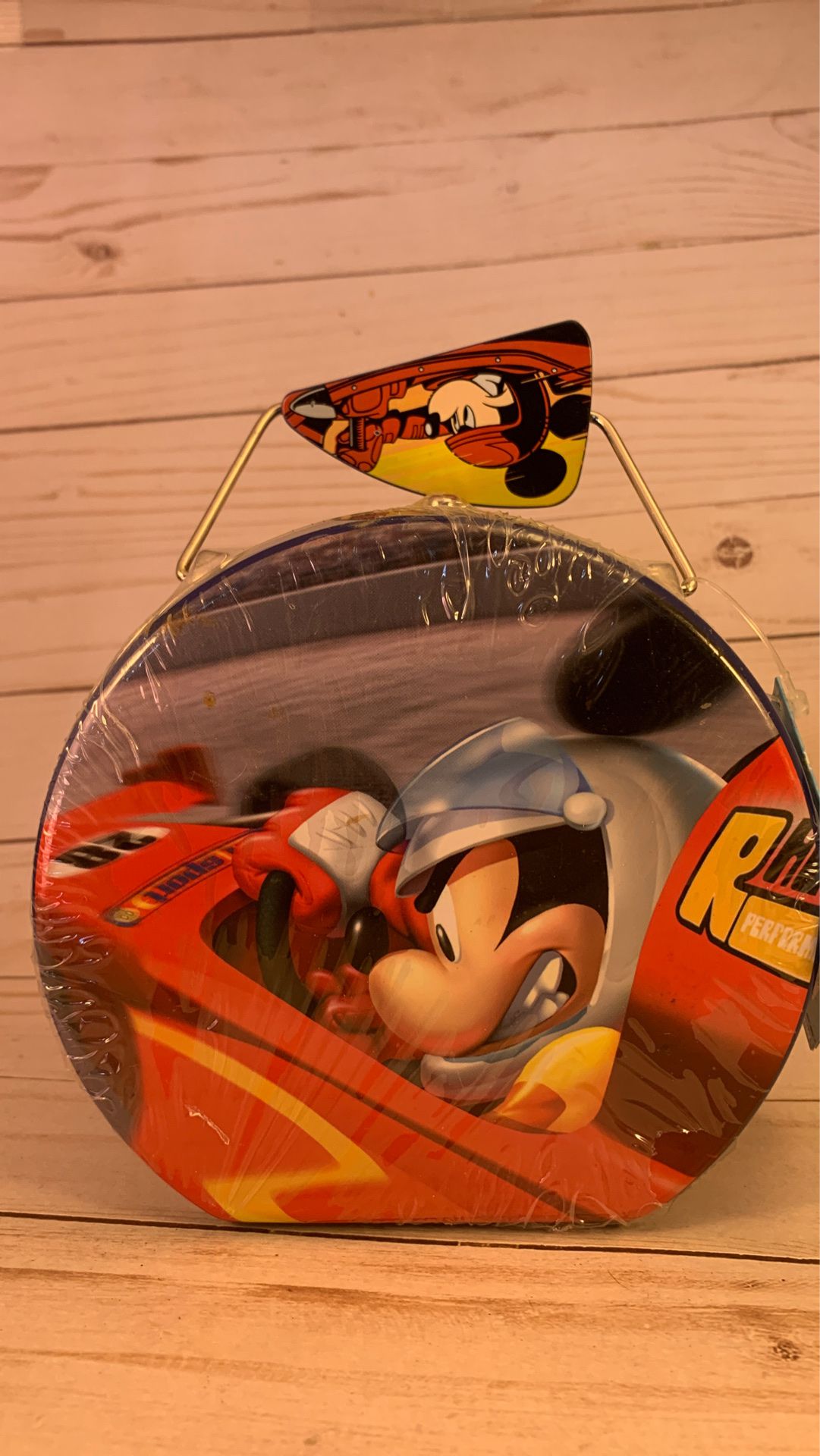 Disney Mickey Mouse and Donald Duck interactive racing Tin B9