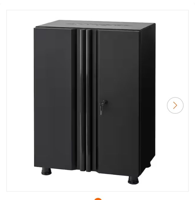 BRAND NEW Husky Regular Duty Welded 24 Gauge Steel 2 Door Garage Base Cabinet in Black (24 in. W x 33.3 in. H x 16 in. D)