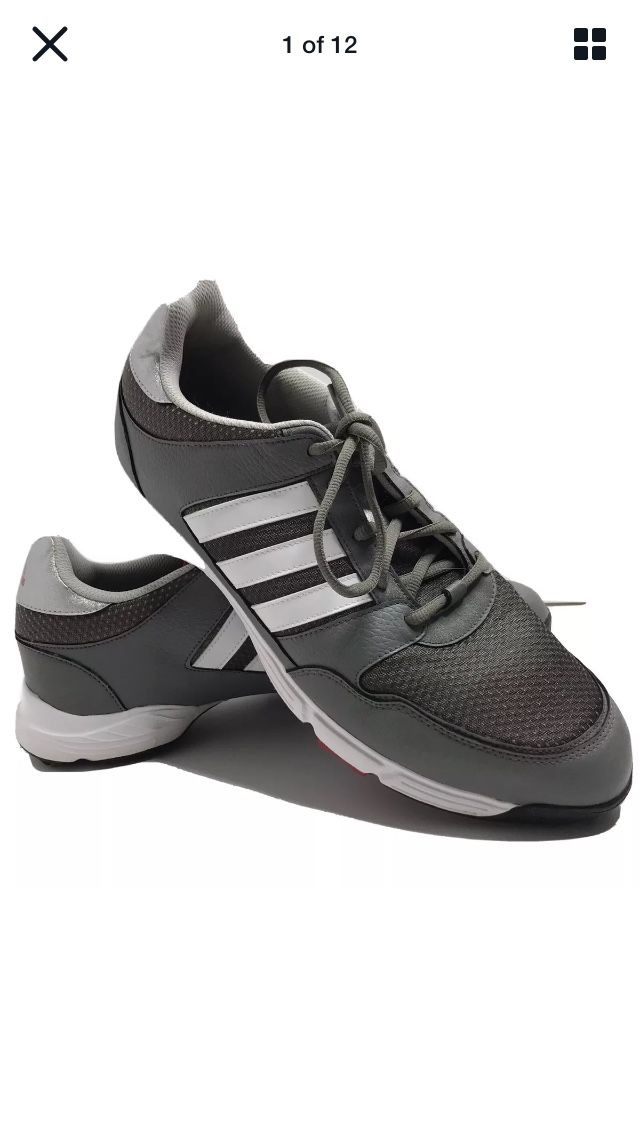 Adidas Tech Response 4.0 Iron Metallic Gray White Golf Shoes Q47083 Men’s SZ 13.