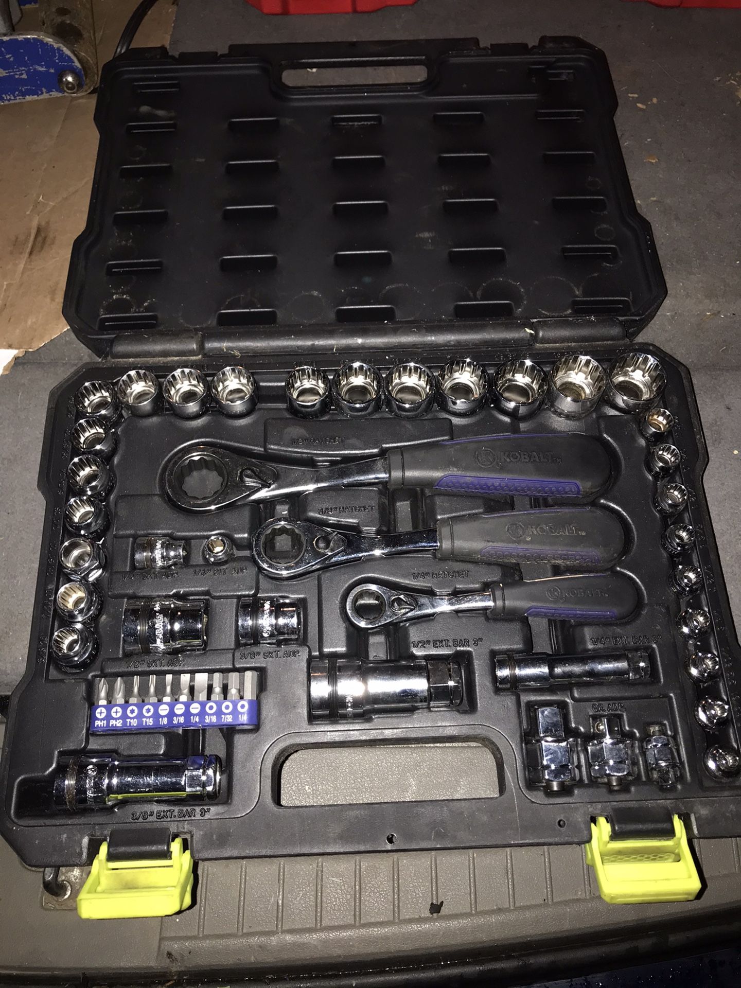 Kobalt tool set mechanics lifetime warranty like new for Sale in Mint