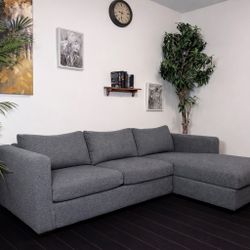 Gray Sectional with Storage 