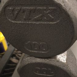 VTX 100LB DUMBBELLS Good Condition 