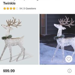 Christmas outdoor deer decor