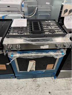 KitchenAid  downdraft slide in dual fuel range