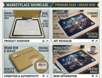 Mousepad: 2-in-1 LED Art & Whiteboard - NEW