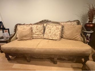Luxury Italian Walnut Wood Living & Dining Room Set