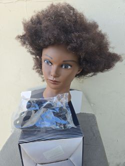 Cosmetology Mannequin Head with Afro Hair