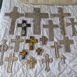 Pewter/Clay Crosses From Galerias and other vacation spots. Clean and ready so come get them