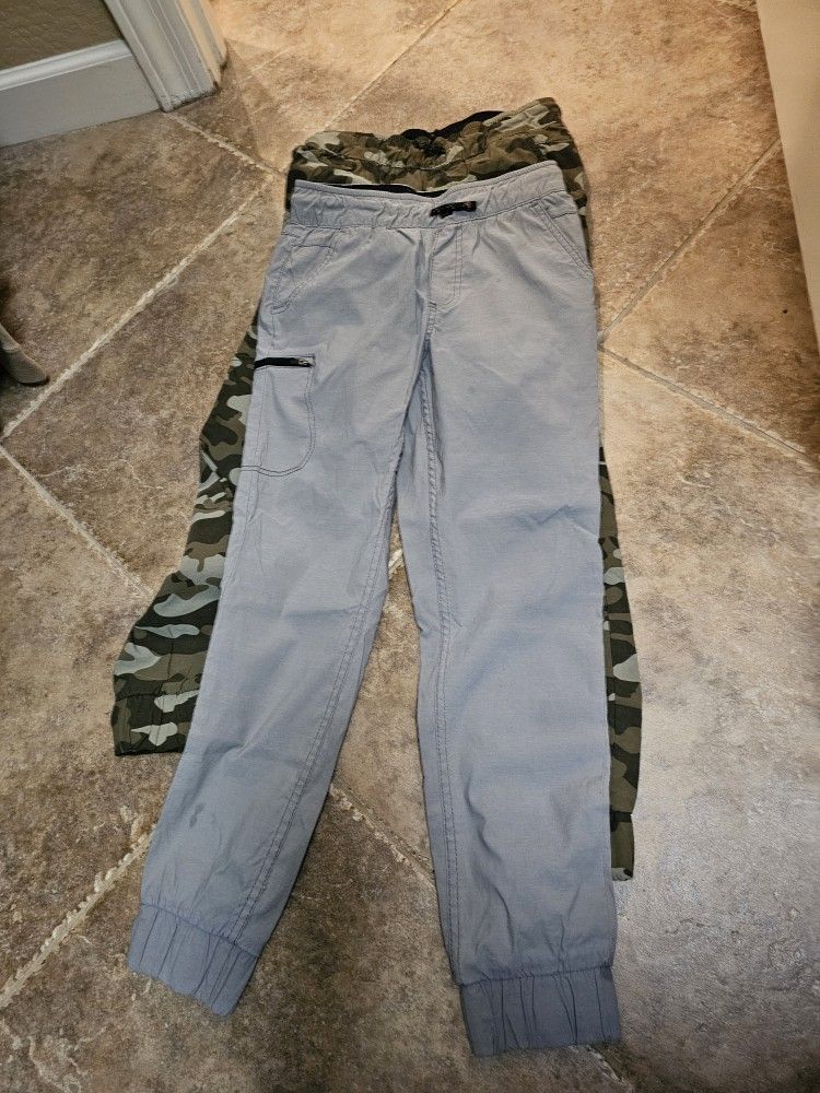 Weatherproof Vintage Youth Tech Jogger Pants (Green Camo, Gray, M 10/12))