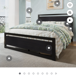Queen bed frame and mattress