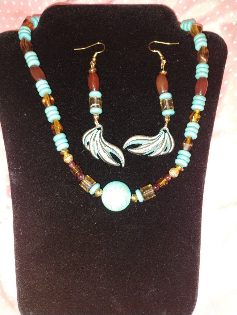 Turquoise Citrine Jasper Wood Copper