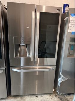 LG Standard-Depth InstaView Smart 3 -Door with Dual Ice Maker Stainless Steel