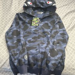 Navy Camo Bape Full Zip