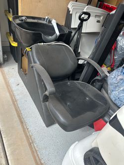 Salon Shampoo Bowl Chair Unit
