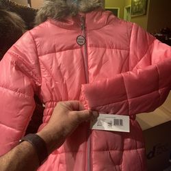 S. Rothschild Girls Pink Faux Hooded Coat