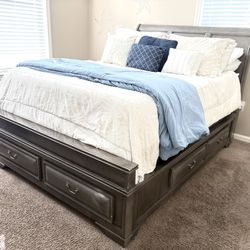 Grey Queen Size Sleigh 🛷 Bed Frame