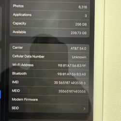 iPad - Like New - Has Sim Slot- 256GB