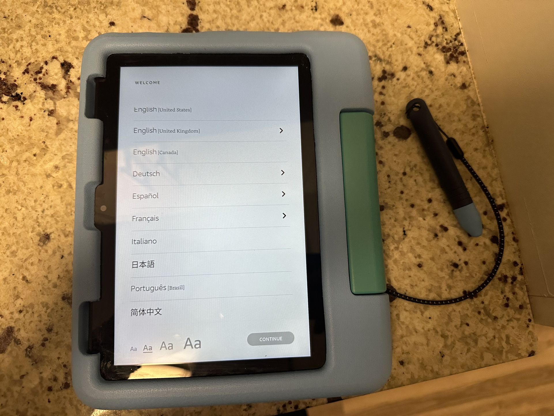 Amazon Fire Tablet 7” With Case & stylus 