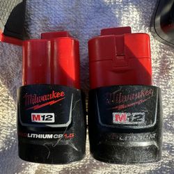 Milwaukee M12 Batteries (2)