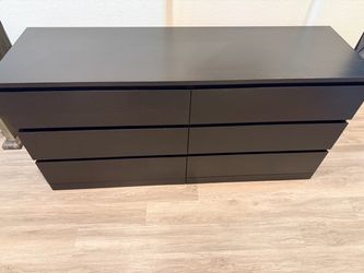 Dresser Black IKEA 6 Drawer
