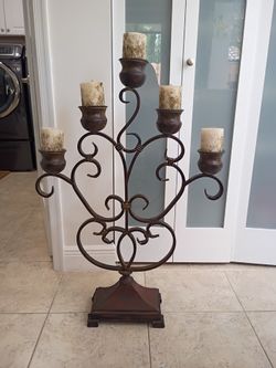 Decorative 5-Light Metal Candle Holder – $100
