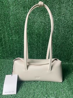 Freja New York Mini Chrystie Handbag in Oat Color